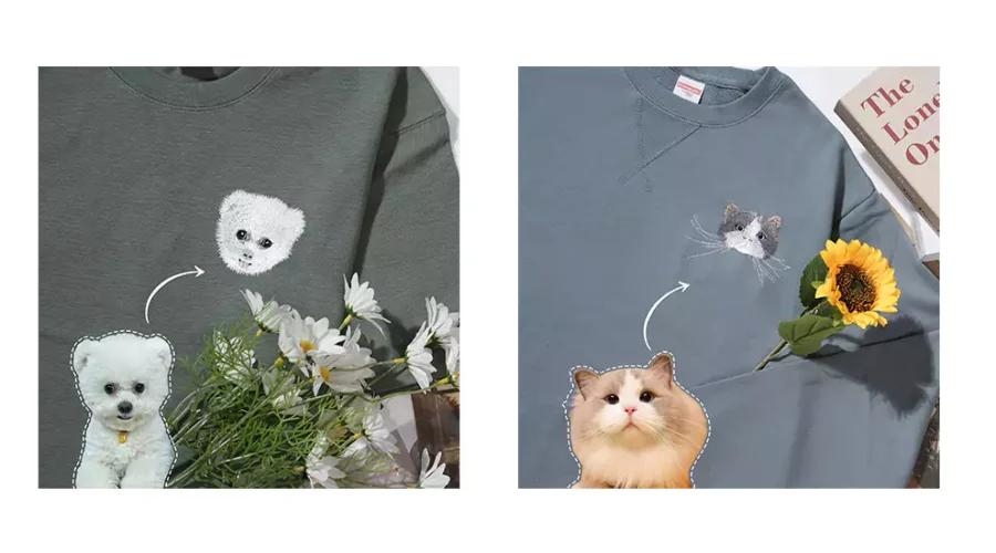 Animal Embroidered Sweatshirts