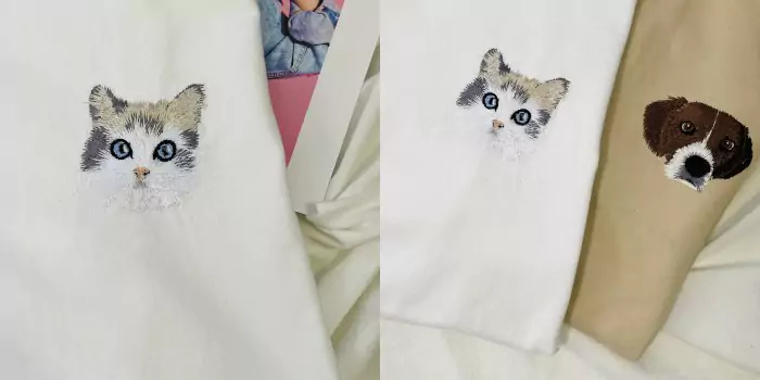 pet embroidered sweatshirt