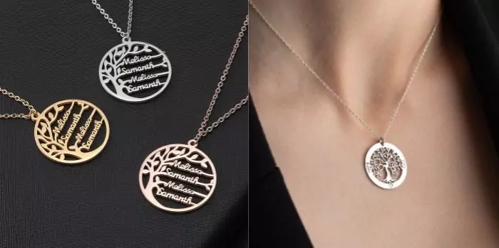 Engraved Tree of Life Necklace