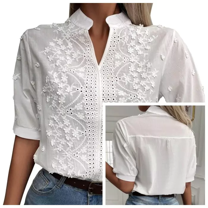 Lace and Embroidery Top