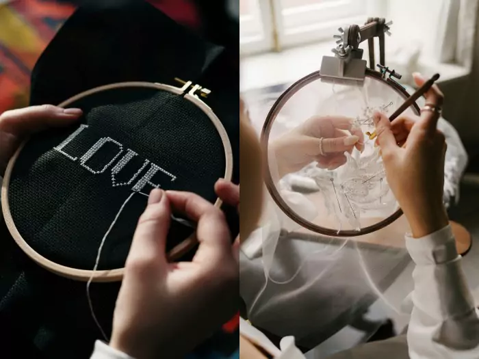 cross stitching vs embroidery